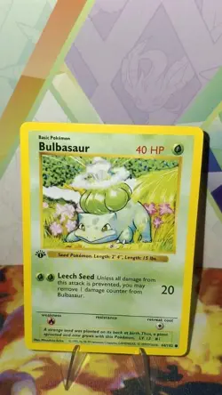 Pokemon TCG Bulbasaur 1st Edition Base Set Shadowless 44/102 NM/Better - Image 1