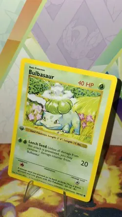 Pokemon TCG Bulbasaur 1st Edition Base Set Shadowless 44/102 NM/Better - Image 2