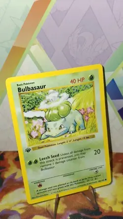 Pokemon TCG Bulbasaur 1st Edition Base Set Shadowless 44/102 NM/Better - Image 3