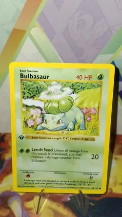 Pokemon TCG Bulbasaur 1st Edition Base Set Shadowless 44/102 NM/Better - Image 4