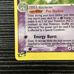 2003 Pokemon EX Ruby & Sapphire Gardevoir Holo #7/109 - Image 4