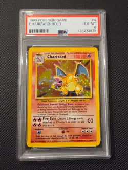 1999 POKEMON GAME CHARIZARD-HOLO PSA 6 Ex-MT FRESH CERT - Image 1