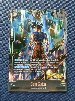 Dragonball Z Son Goku Super Fusion World Secret Rare Foil Card - Image 1