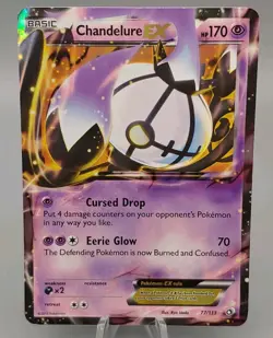 Pokemon Card: Chandelure EX 77/113 Legendary Treasures Set Ultra Rare! NM - Image 1