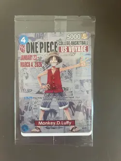 Monkey.D.Luffy One Piece College Basketball Rare Card. Original Seal UNOPENED!! - Image 1