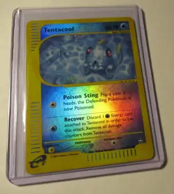 Pokemon TCG Aquapolis Tentacool 113/147 Reverse Holo Card 2002 Played Vintage - Image 1