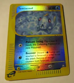 Pokemon TCG Aquapolis Tentacool 113/147 Reverse Holo Card 2002 Played Vintage - Image 2