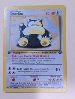 SNORLAX 27/64 Jungle 1st EDITION non-holo rare Pokemon TCG card - Image 3