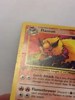 Pokemon TCG Jungle Flareon First Edition Non-Holo Card #19/64 MP - Image 2