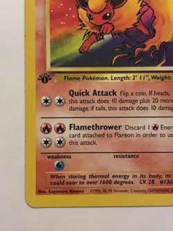 Pokemon TCG Jungle Flareon First Edition Non-Holo Card #19/64 MP - Image 3