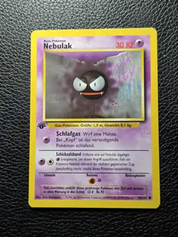 Pokemon Card - Gastly Nebulak German 1st Edition Base Set 50/102 Common - Image 1