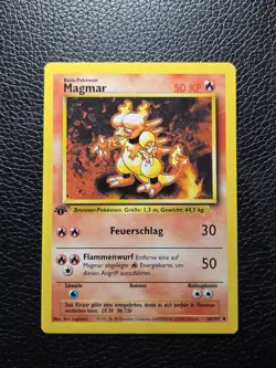 Magmar 36/102 - Original 1999 Base Set Pokemon Card GERMAN - Image 1