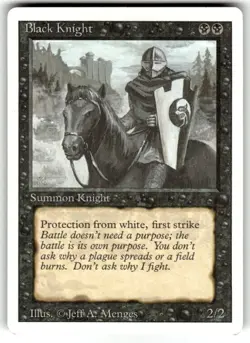 Magic: The Gathering Creature: Black Knight Uncommon Regular MTG NM - Image 1