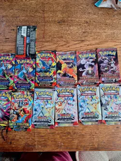 Lot 15 Pokemon Booster Packs. 4 Prismatic.5 Phantasmal.3 Mega. 3 Destined Rivals - Image 2