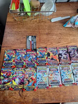 Lot 15 Pokemon Booster Packs. 4 Prismatic.5 Phantasmal.3 Mega. 3 Destined Rivals - Image 4