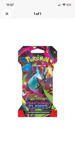 Pokemon ME2 Phantasmal Flames Sleeved Booster Pack - IN HAND - Image 1
