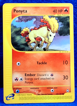 Ponyta Aquapolis e-Series Near Mint 102/147 Regular E-Reader Pokemon Common - Image 1