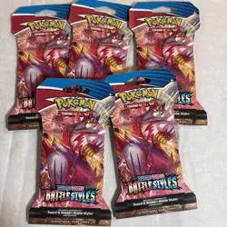 Pokemon Battle Styles Sleeved Booster Pack Art Bundle [Set of 5] 820650808197 - Image 1