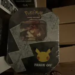 Pokemon Celebrations 25th Lance’s Charizard V Tin - Factory Sealed - English - Image 1