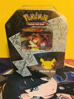 🔥Pokemon TCG 25th Anniversary Celebrations Tin “Lance's Charizard V” New!🔥 - Image 1