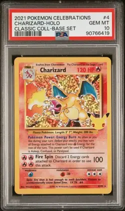 2021 POKEMON CELEBRATIONS CLASSIC COLLECTION #4 CHARIZARD-HOLO PSA 10 - Image 1