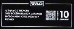 2025 Pokemon Mega Japanese McDonald's Collection Promo Pikachu TAG 10 (955) - Image 3