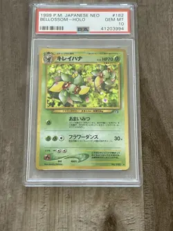 Pokemon 1999 Japanese Neo Bellossom Holo No. 182 PSA 10 Gem Mint - Image 1