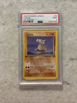 1999 Pokemon Jungle 1st Edition Cubone #50 PSA 9 Mint - Image 1
