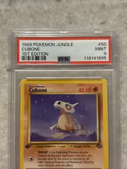 1999 Pokemon Jungle 1st Edition Cubone #50 PSA 9 Mint - Image 3