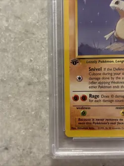 1999 Pokemon Jungle 1st Edition Cubone #50 PSA 9 Mint - Image 4