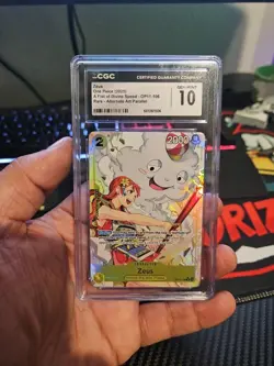 Zeus OP11-106 Rare (Parallel) A Fist of Divine Speed ONE PIECE Card ALT ART ENG - Image 1