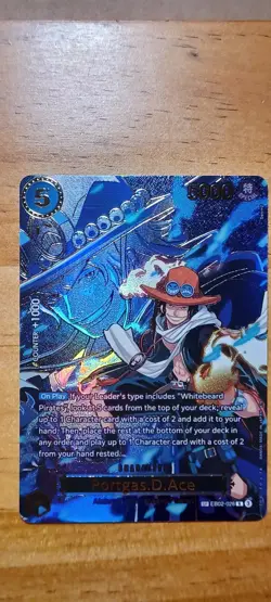 One Piece Portgas D Ace OP13 EB02-028 NM Carrying On His Will SP - Image 2