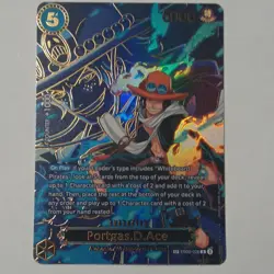 One Piece Portgas D Ace OP13 EB02-028 NM Carrying On His Will SP - Image 1