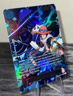 One Piece Portgas D Ace OP13 EB02-028 NM Carrying On His Will SP Card - Image 2
