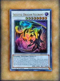 Yugioh Skeletal Dragon Felgrand DIFO-EN040 Ultra Rare 1st Ed NM - Image 1