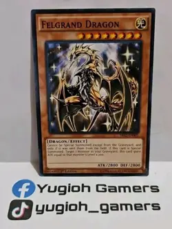 YUGIOH FELGRAND DRAGON SR02-EN005 COMMON LIGHT PLAYED - Image 1