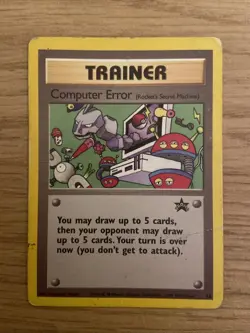 Computer Error Rockets Secret Machine 16 Black Star Promo Pokemon Card (Good) - Image 1