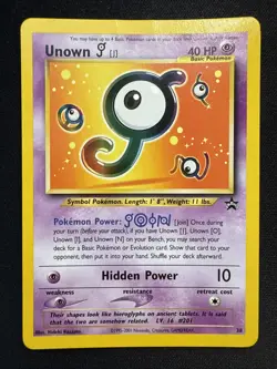 Unown [J] 38/53 - Black Star Promo - WOTC - Pokemon TCG - MP - Image 1