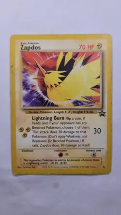 Zapdos #23 - 2000 Pokemon Black Star Promo WOTC TCG - Non Holo Rare - Image 1