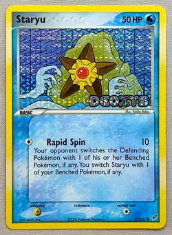 Pokemon Staryu #77/107 Reverse Holo Common - 2005 EX Deoxys - NM to MT Condition - Image 1
