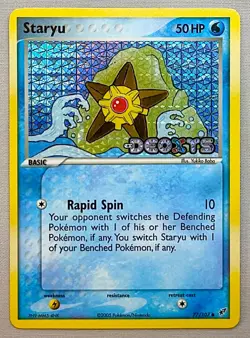 Pokemon Staryu #77/107 Reverse Holo Common - 2005 EX Deoxys - NM to MT Condition - Image 1