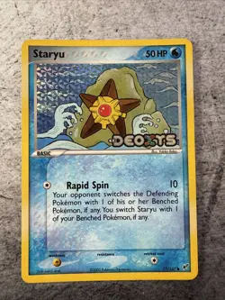 STARYU 77/107 EX DEOXYS REVERSE HOLO STAMPED POKEMON TCG 2005 NM - Image 1