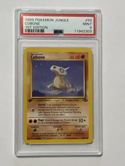 1999 Pokemon Cubone #50/64 1st Edition Pokemon Jungle WOTC MINT PSA 9 - Image 1