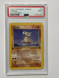 1999 Pokemon Cubone #50/64 1st Edition Pokemon Jungle WOTC MINT PSA 9 - Image 3