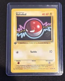 Vintage 1st Edition VOLTOBAL 67/102 German Base Set Pokemon Card MINT!!! - Image 1