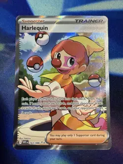 Harlequin 163/086 Full Art Trainer SV White Flare Pokemon Card NM - Image 1