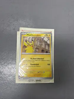 Pokemon x Natural History Museum NHM Pikachu Jumbo Promo Card IN HAND 🤚 - Image 1