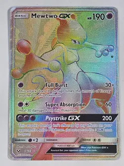 Mewtwo GX (Secret) 76/73 Pokemon Card Shining Legends Holo Secret Rare - LP - Image 1