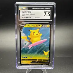 Pokemon TCG Celebrations Surfing Pikachu Holo Ultra Rare Card 008/025 CGC 7.5 - Image 1