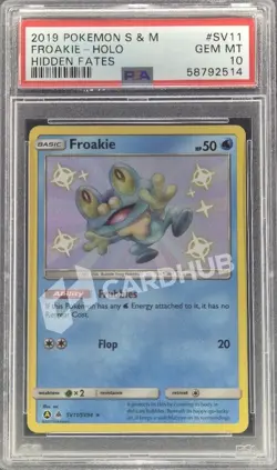 CARTA POKEMON FROAKIE SHINING HIDDEN FATES SV11/SV94 ENG PSA 10 GRADATA TCG CARD - Image 1